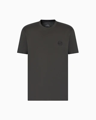 Armani Exchange - Regular fit T-shirt with logo and patch on the chest, Man, Green, Size: