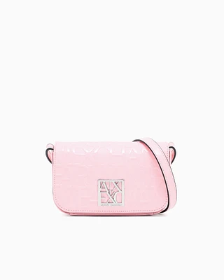Armani Exchange - Crossbody bag with logo, Woman, Pink, Size: TU