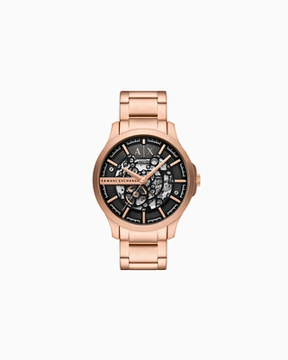 Armani Exchange -  Chronograph Gold-Tone Stainless Steel Watch, Man, Multicoloured, Size: TU