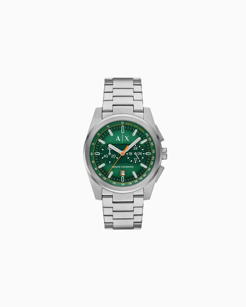 Armani Exchange -  Chronograph Stainless Steel Watch, Man, Multicoloured, Size: TU