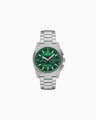 Armani Exchange -  Chronograph Stainless Steel Watch, Man, Multicoloured, Size: TU
