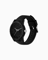Armani Exchange - Three-hand black silicone watch and bracelet set, Man, Multicoloured, Size: TU