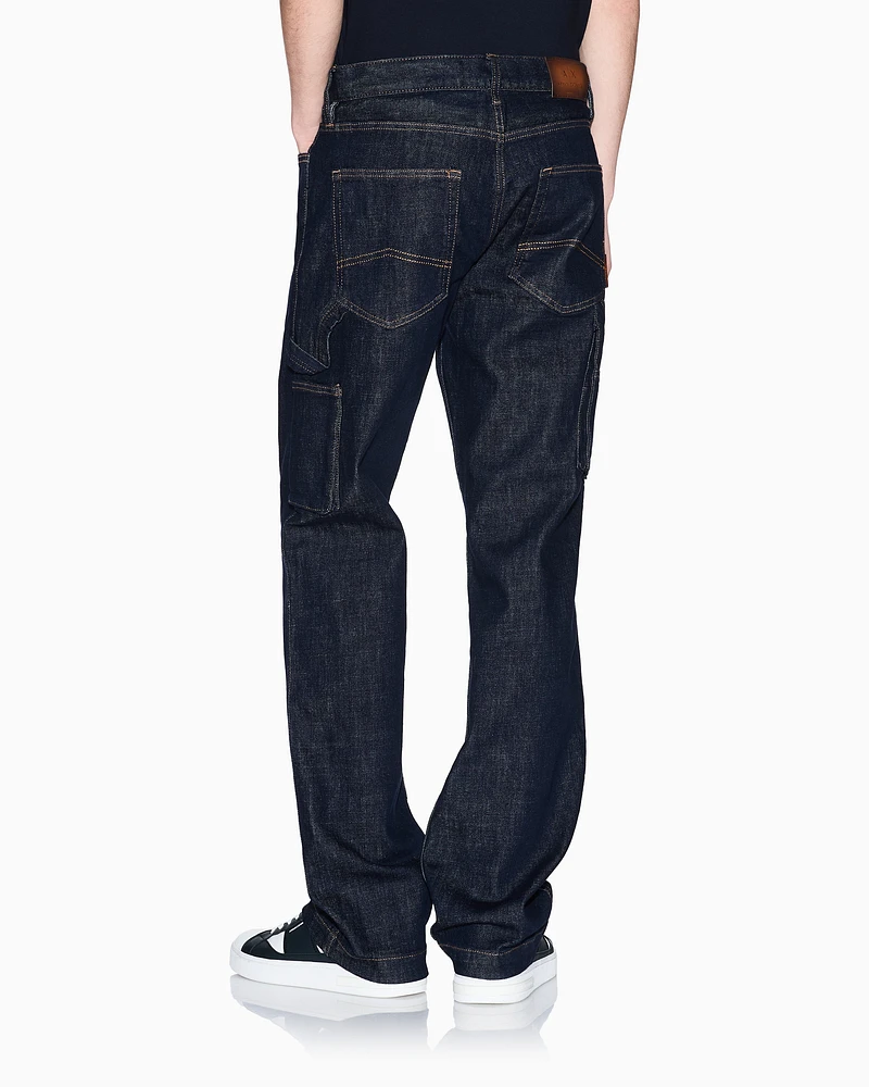 Armani Exchange - J87 regular fit jeans with side details, Man, Blue, Size: