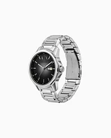 Armani Exchange - Three-hand stainless steel watch with day and date, Man, Multicoloured, Size: TU