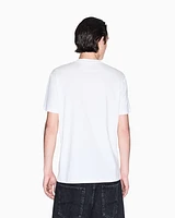 Armani Exchange - Regular fit T-shirt with logo and patch on the chest, Man, White, Size:
