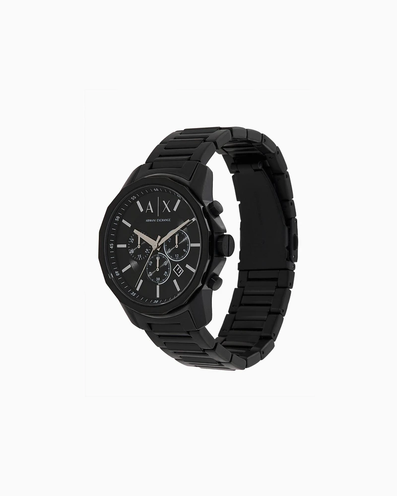 Armani Exchange - Armani Exchange Chronograph Black Stainless Steel Watch, Man, Multicoloured, Size: TU