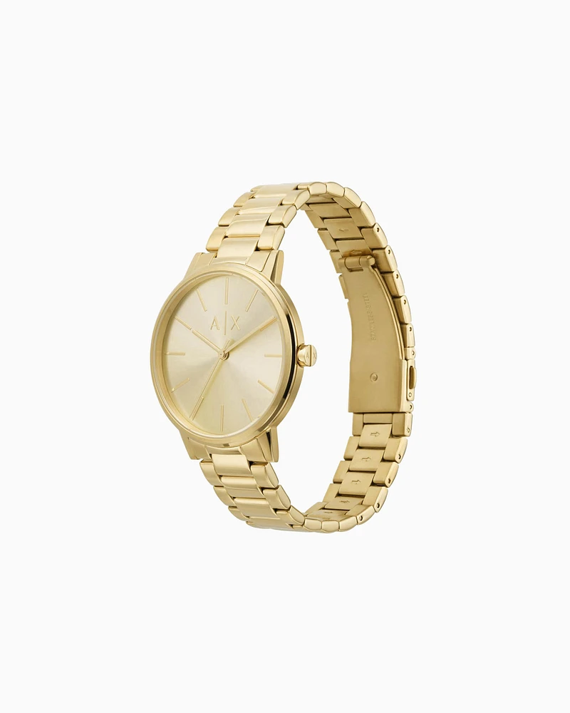 Armani Exchange - Three-hand watch and stainless steel bracelet set, Man, Multicoloured, Size: TU