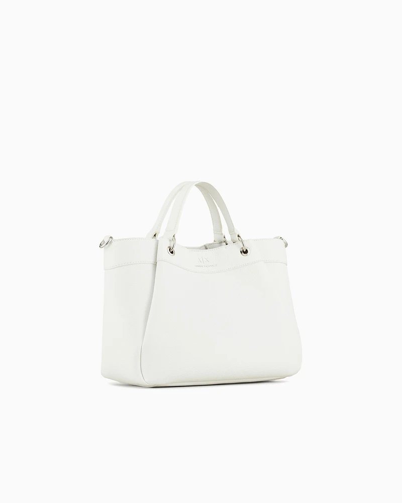 Armani Exchange - Medium handbag with degradè shoulder strap, Woman, White, Size: TU
