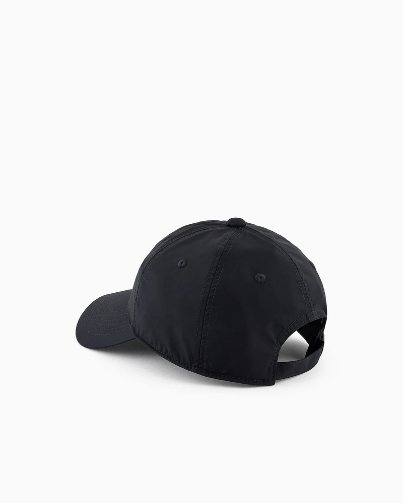 Armani Exchange - Cap with visor and logo, Man, Navy_blue, Size: TU