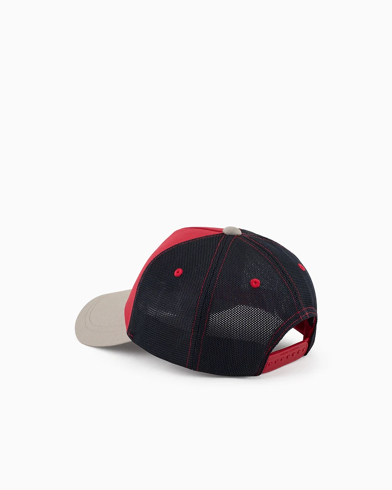 Armani Exchange - Two-tone visor hat, Man, Red, Size: TU