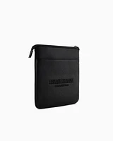 Armani Exchange - Flat shoulder bag with logo, Man, Black, Size: TU