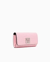 Armani Exchange - Wallet with flap and shoulder strap, Woman, Pink, Size: TU