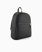 Armani Exchange - Backpack with all-over embossed logo, Man, Black, Size: TU
