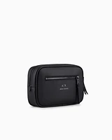 Armani Exchange - Beauty case with external drawstring, Man, Black, Size: TU