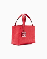 Armani Exchange - Small handbag with allover logo, Woman, Red, Size: TU