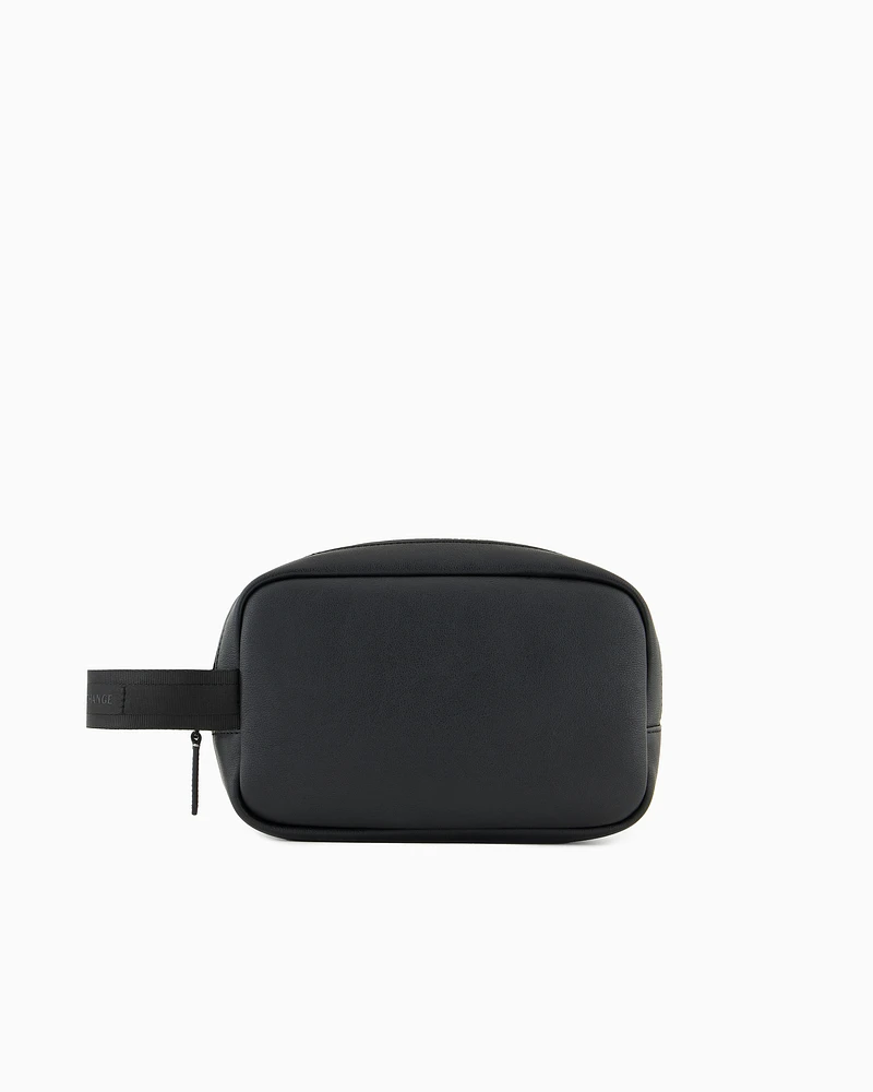 Armani Exchange - Rectangular beauty case with hook, Man, Black, Size: TU