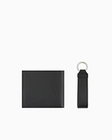 Armani Exchange - Wallet and keychain set, Man, Black, Size: TU