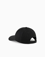 Armani Exchange - Cotton visor cap with blurred logo, Man, Black, Size: TU