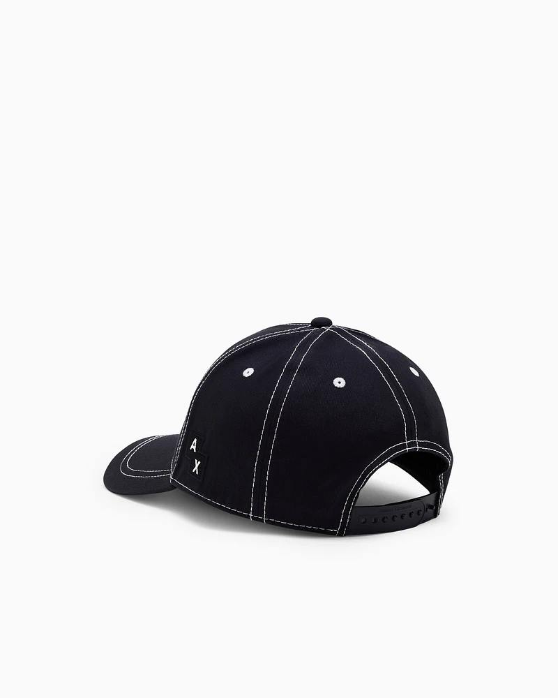 Armani Exchange - Hat with side logo, Man, Navy Blue, Size: TU