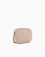 Armani Exchange - Quilted shoulder bag with chain strap, Woman, Pink, Size: TU