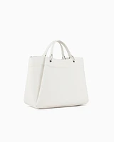 Armani Exchange - Large handbag with degradè shoulder strap, Woman, White, Size: TU
