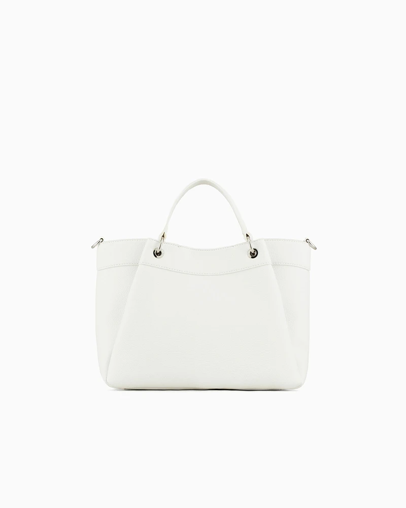Armani Exchange - Medium handbag with degradè shoulder strap, Woman, White, Size: TU