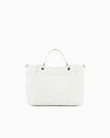Armani Exchange - Medium handbag with degradè shoulder strap, Woman, White, Size: TU