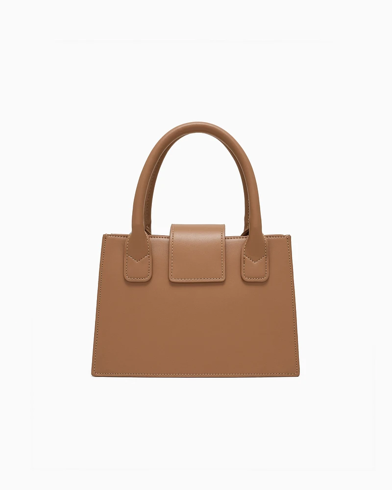 Armani Exchange - ASV Small Trapeze Handbag, Woman, Camel, Size: TU