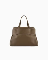 Armani Exchange - Large shoulder bag with ASV logo detail, Woman, Brown, Size: TU
