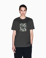 Armani Exchange - Regular fit ASV palm tree print t-shirt, Man, Green, Size: