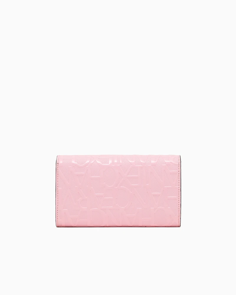 Armani Exchange - Wallet with flap and shoulder strap, Woman, Pink, Size: TU