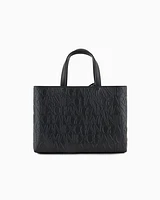 Armani Exchange - Medium shopper with handles and shoulder strap, Woman, Black, Size: TU