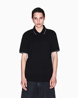Armani Exchange - Regular fit mercerised cotton polo, Man, Black, Size: