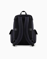 Armani Exchange - Rectangular backpack with external pockets, Man, Navy Blue, Size: TU