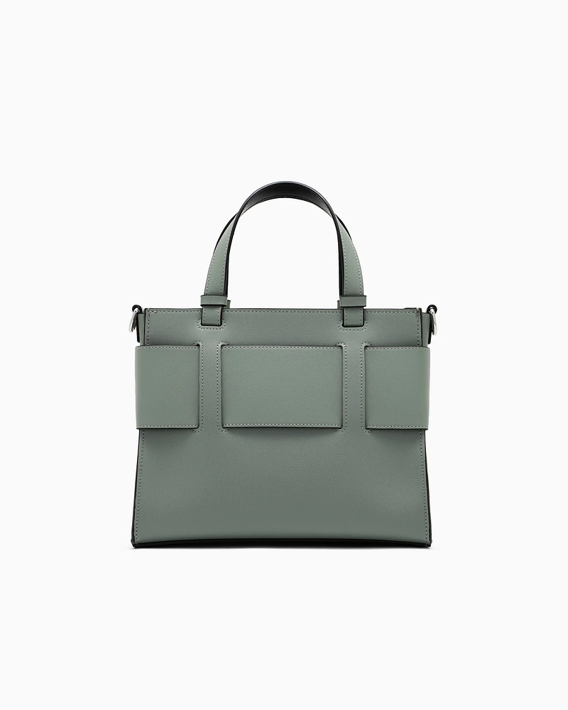 Armani Exchange - Medium tote bag with double handles and shoulder strap, Woman, Green, Size: TU