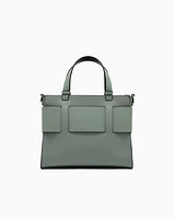 Armani Exchange - Medium tote bag with double handles and shoulder strap, Woman, Green, Size: TU