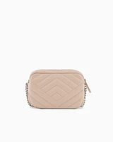 Armani Exchange - Quilted shoulder bag with chain strap, Woman, Pink, Size: TU