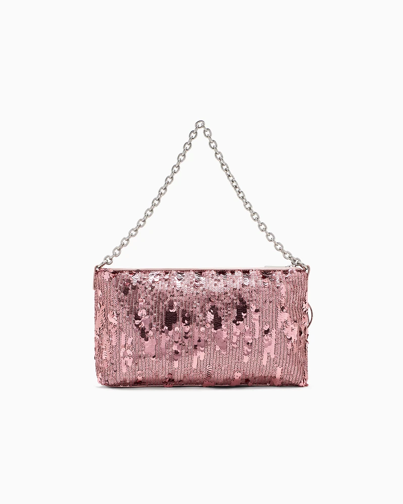 Armani Exchange - Clutch with rhinestones, Woman, Pink, Size: TU