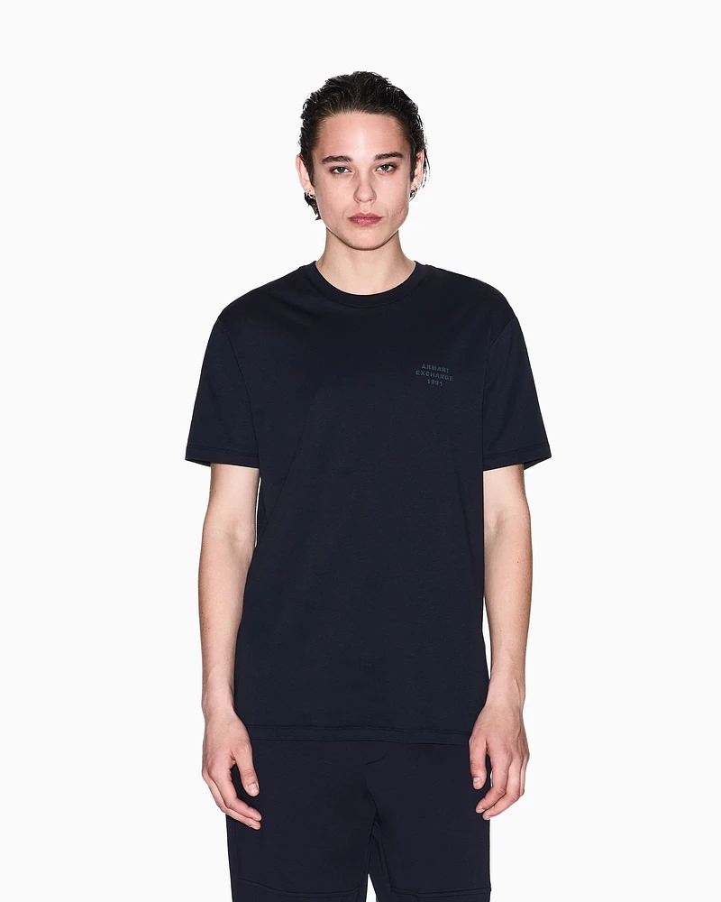 Armani Exchange - Regular fit basic t-shirt, Man, Navy Blue, Size: