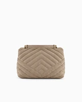 Armani Exchange - Quilted shoulder bag with chain, Woman, Beige, Size: TU