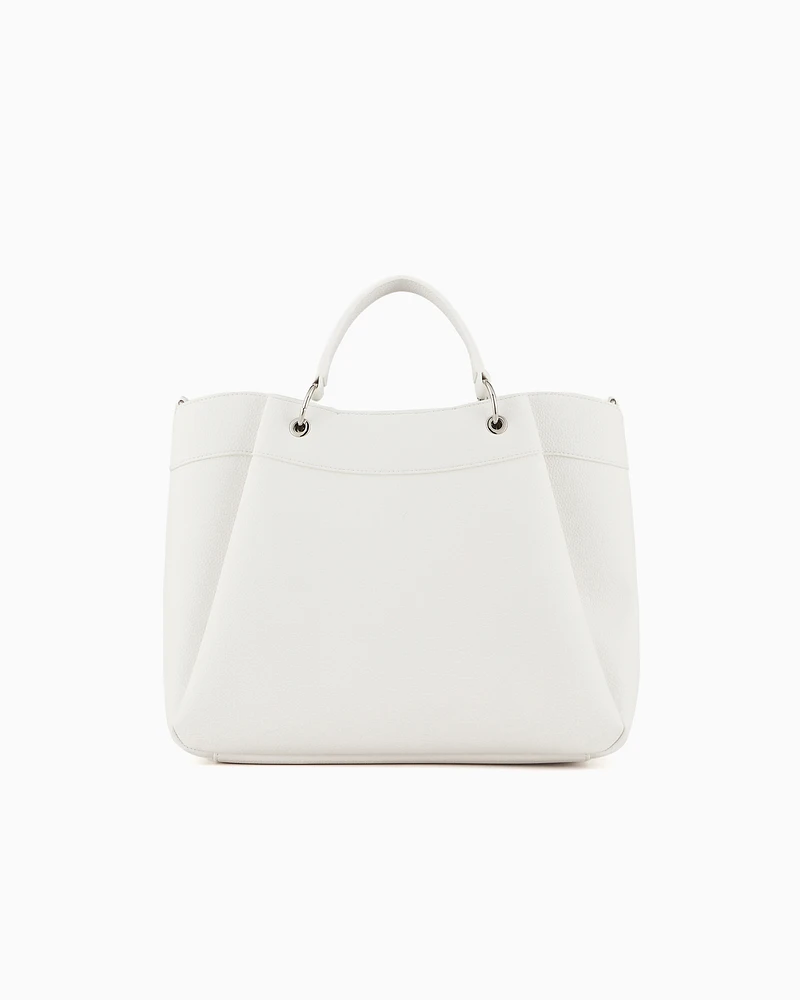 Armani Exchange - Large handbag with degradè shoulder strap, Woman, White, Size: TU
