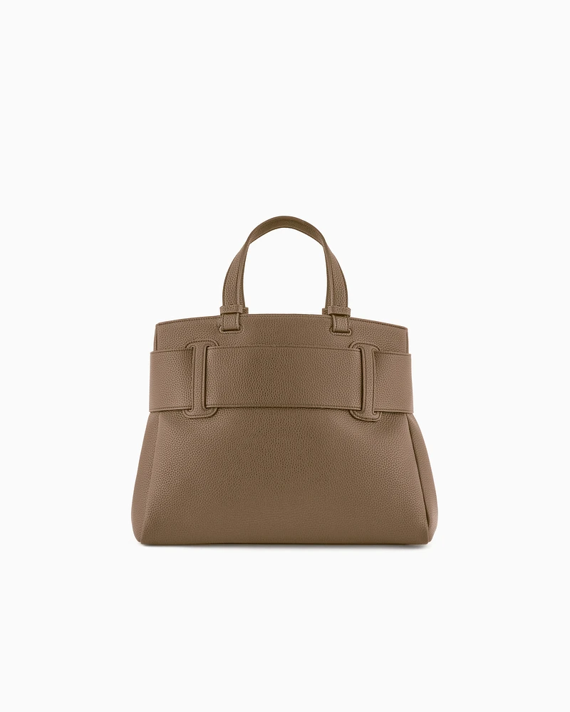 Armani Exchange - Handbag with ASV logo detail, Woman, Brown, Size: TU