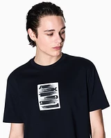Armani Exchange - Regular fit T-shirt with abstract logo, Man, Navy Blue, Size: