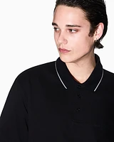 Armani Exchange - Regular fit mercerised cotton polo, Man, Black, Size: