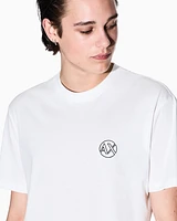 Armani Exchange - Regular fit T-shirt with logo and patch on the chest, Man, White, Size: