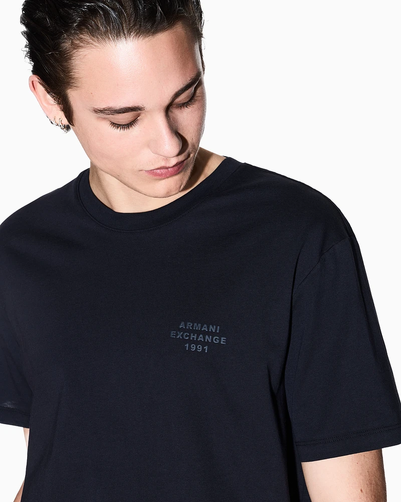Armani Exchange - Regular fit basic t-shirt, Man, Navy Blue, Size:
