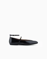 Armani Exchange - Pointed toe ballerinas with straps, Woman, Black, Size: