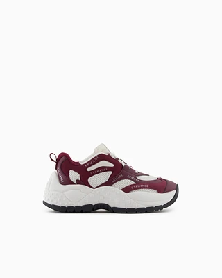 Armani Exchange - Chunky sneakers with contrasting inserts, Woman, White, Size: