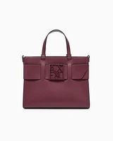 Armani Exchange - Large tote bag with double handles and shoulder strap, Woman, Burgundy, Size: TU