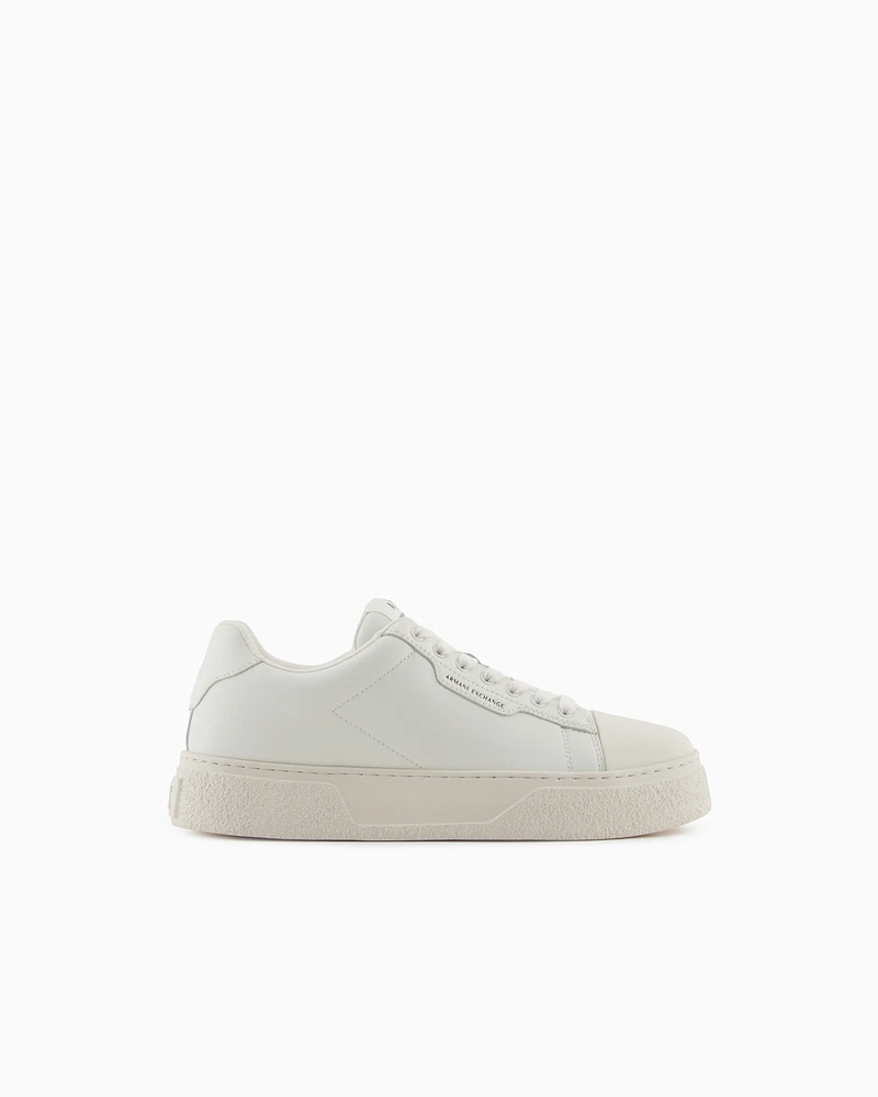 Armani Exchange - Sneakers with high sole, Man, White, Size: